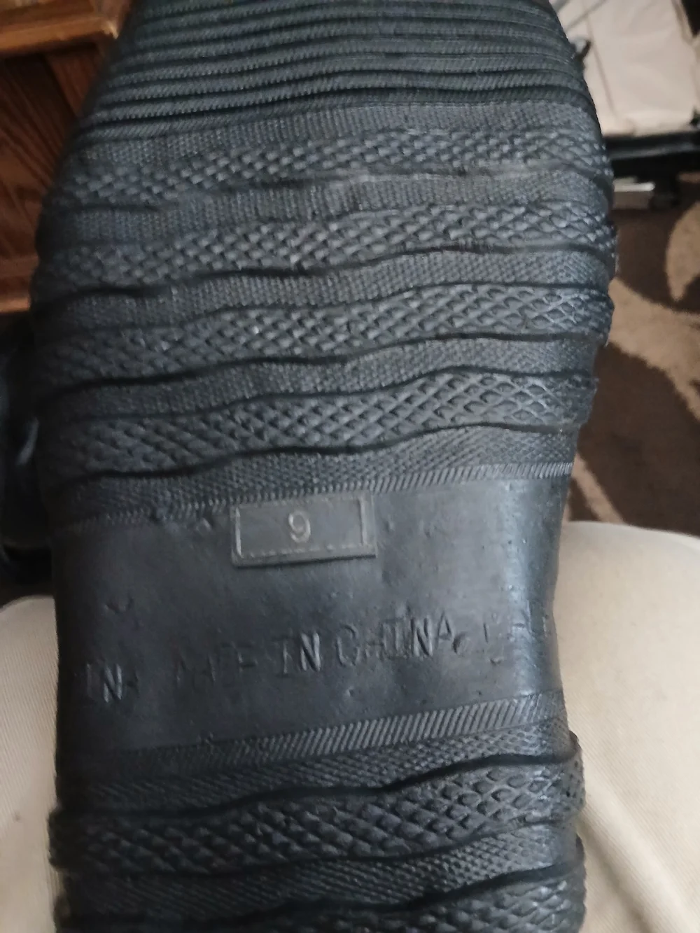 Black Buckle Rain/ Work Boots Size 9